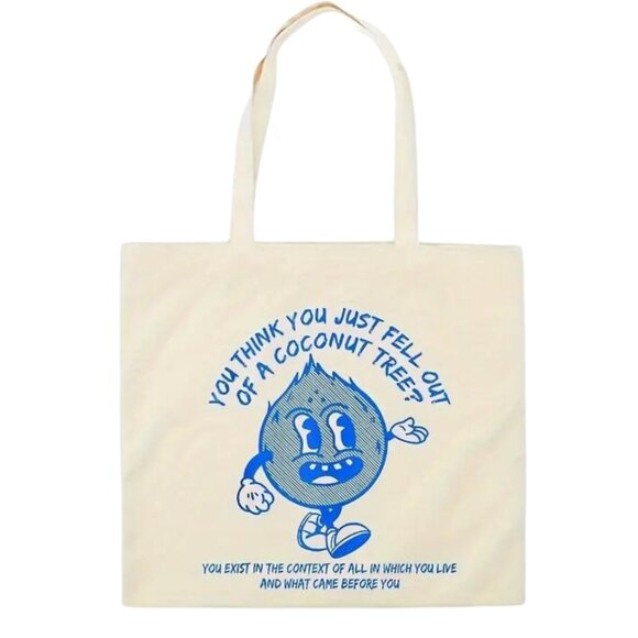 "Fell Out of a Coconut Tree?" Kamala Harris Quote Tote Bag - Picture 1 of 4
